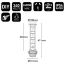 Brilliant Premium Bench Top Power Solution Electrical Accessories Satin Nickel IP54 - 18878/13