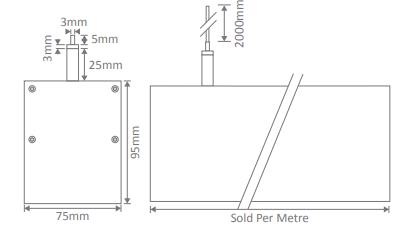 Domus Max-75mm Two Way Interior Pendant 3000K 4000K White 34.7W 240V IP20 - Max-75 - Domus Lighting