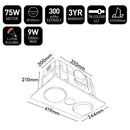 
Brilliant HORIZON- LED 2-Light Bathroom Mate Ceiling Fan Tri- White 75W 240V - 19847/05
