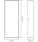 Edge 8W LED Step IP65 240V Wall Light White in Warm White or White Colour Temperature