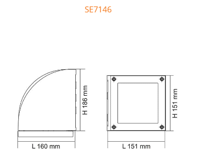 SAL QUARTER SE7146 Exterior Wall Lights 4000K Charcoal Black 16W 240V IP65 - SE7146CW/CB