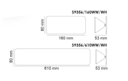 SAL UD Up/Down Interior Wall Light 3000K White 3W/12W 240V IP20 - S9356