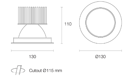 Trend Midiled XDS10 LED Downlights 3000K 4000K White / Black / Silver 10W 180-265V IP44 - XDS103, XDS104 - Trend Lighting