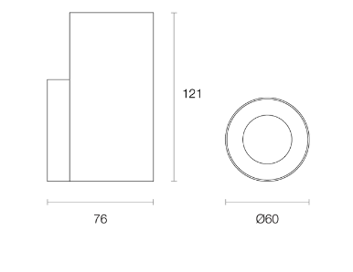 Trend Wall WRD7 Exterior Wall Lights 3000K 4000K Black / White 5.25W 100-240V IP65 - WRD7