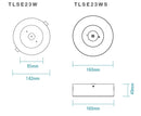 Martec Slimfire Ceiling / Surface Mount LED Emergency White 3W 220-240V IP20 - TLSE23W, TLSE23WS