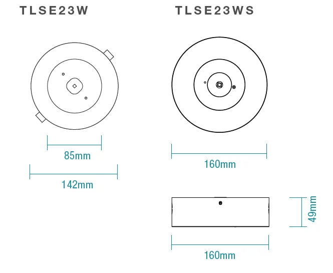 Martec Slimfire Ceiling / Surface Mount LED Emergency White 3W 220-240V IP20 - TLSE23W, TLSE23WS