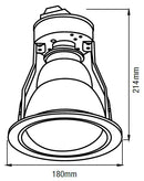 Martec Uno Single Heat Lamp Bathroom Heater 2700K 1x275W 220-240V - MBHU1LW