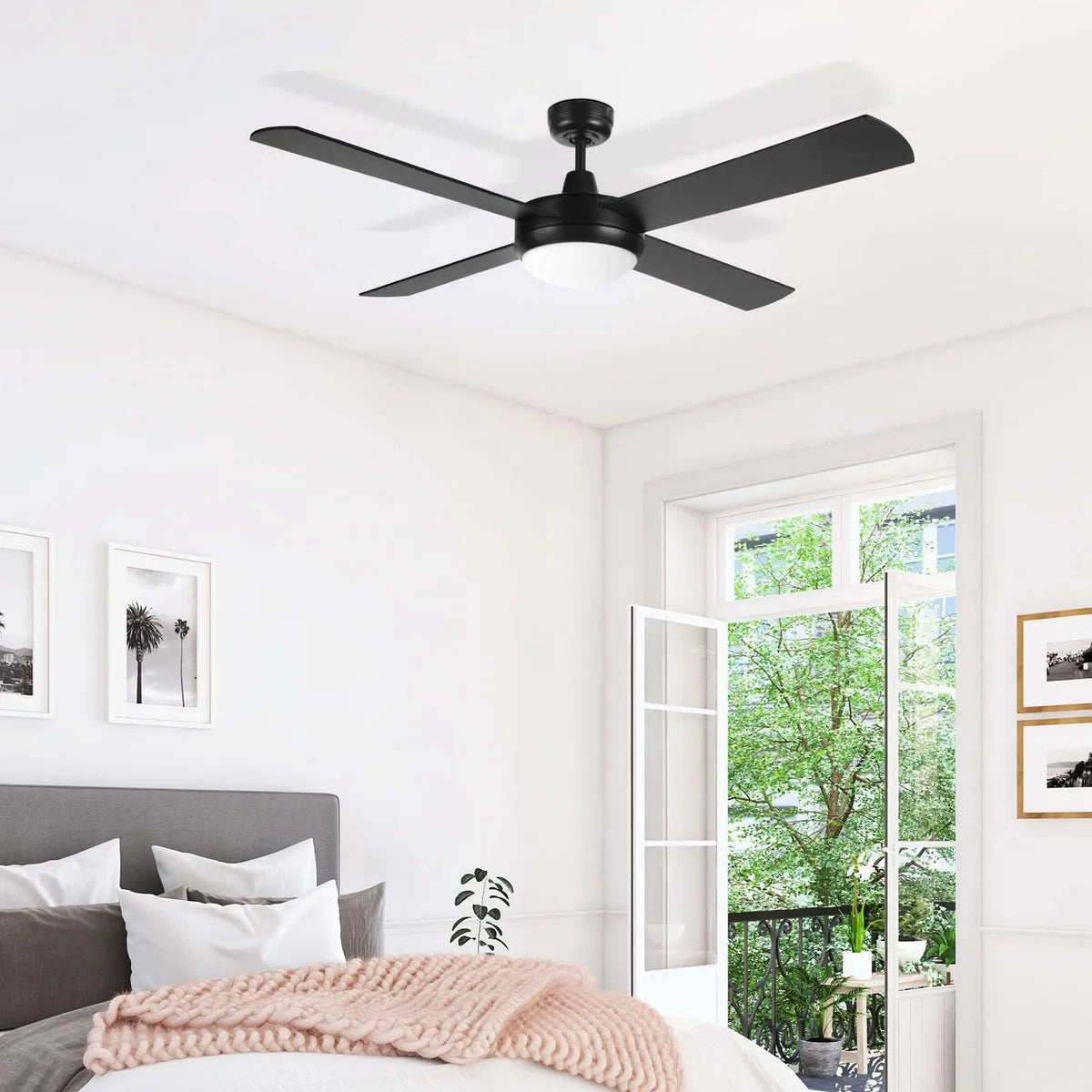 Brilliant TEMPEST LED- 52in. with Light Ceiling Fan Tri- White/ Black/ Brushed Chrome 50W 240V - 20580/13, 20580/06, 20580/05