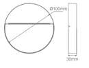 Domus Zeke-4 Round Surface Mounted Garden Step and Up Lights 3000K 5000K Silver 4W 12V IP65 - 19840, 19841- Domus Lighting