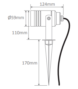 Domus Elite Garden Spike Light 3000K 5000K Aluminium 6W 12V IP65 - 19499, 19500, 19501 - Domus Lighting