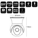 Brilliant PATROL Smart WiFi Pan & Tilt Security Cameras White IP65 - 21438/05