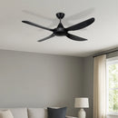 Brilliant VECTOR-II- with Ezi-Fit Blades 52in. Ceiling Fan Matt Black/ Pure White 50W 240V - 21548/05, 21548/06