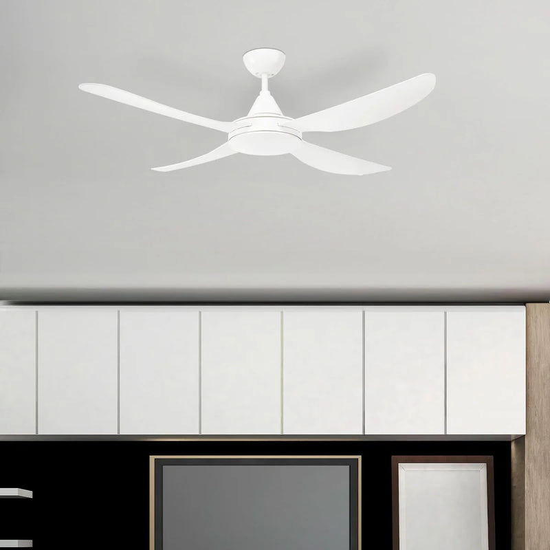 Brilliant VECTOR-II- with Ezi-Fit Blades 52in. Ceiling Fan Matt Black/ Pure White 50W 240V - 21548/05, 21548/06