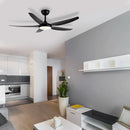 Brilliant AMARI 56in with LED Light 5 Blade Ceiling Fan Tri- Matt White/ Matt Black 35W 220-240V - 21725/06, 21725/05