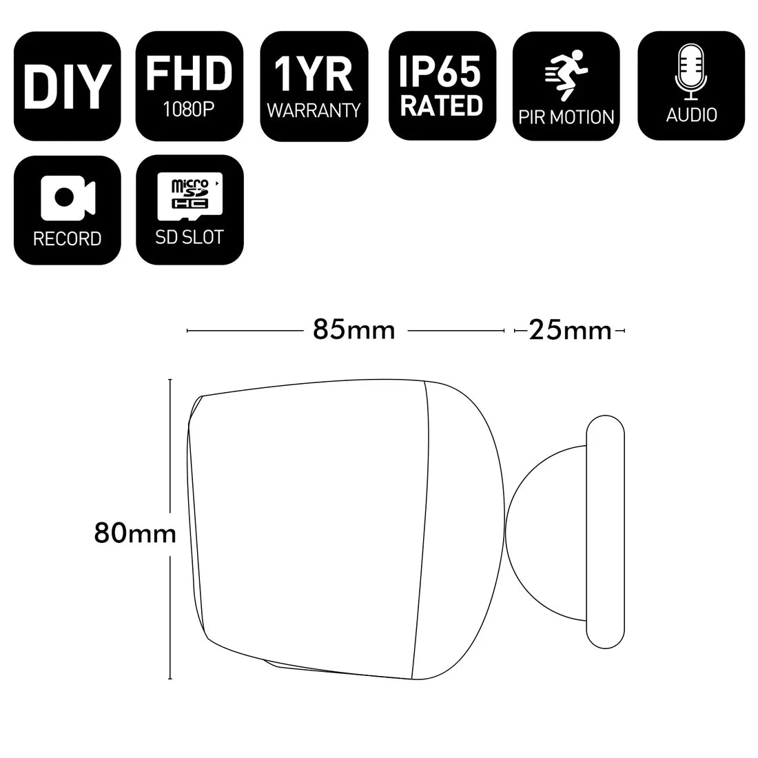 Brilliant FLARE Smart WiFi Rechargeable with Light Security Cameras Silver IP65 - 21812/11
