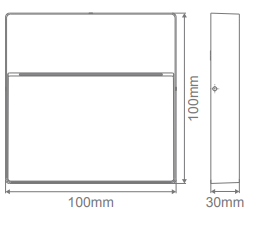 Domus Zeke-4 Square Surface Mounted Garden Step and Up Lights 3000K 5000K Black 4W 240V IP65 - 19528, 19529 - Domus Lighting