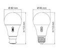 SAL LGS4TC Lamps and Globes Tri - Opal 4W 240V IP20 - LGS4TC/B22, LGS4TC/E27 - SAL Lighting