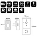 Brilliant DOORBELL- WiFi Video Doorbell and Chime Smart Lighting Controls Black IP44 - 22163/06