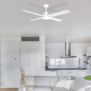 Brilliant Tempo Plus 48" AC Ceiling Fan Brushed Chrome/ White/ Black 65W 240V- 22270/13, 22270/06, 22270/05