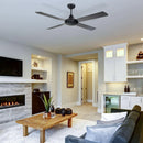 Brilliant Tempo Plus 48" AC Ceiling Fan Brushed Chrome/ White/ Black 65W 240V- 22270/13, 22270/06, 22270/05