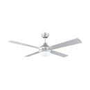 Brilliant Tempo Plus 48'' AC 4-Blade Ceiling Fan with Light Black/ White/ Brushed Aluminium 65W 240V- 22273/06, 22273/05, 22273/13 