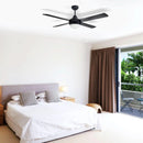 Brilliant Tempo Plus 48'' AC 4-Blade Ceiling Fan with Light Black/ White/ Brushed Aluminium 65W 240V- 22273/06, 22273/05, 22273/13 