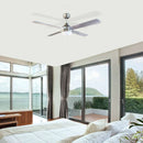 Brilliant Tempo Plus 48'' AC 4-Blade Ceiling Fan with Light Black/ White/ Brushed Aluminium 65W 240V- 22273/06, 22273/05, 22273/13 