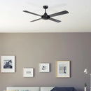Brilliant Tempo Plus 52" AC Ceiling Fan Matt Black/ Matt White 65W 240V- 22276/06, 22276/05