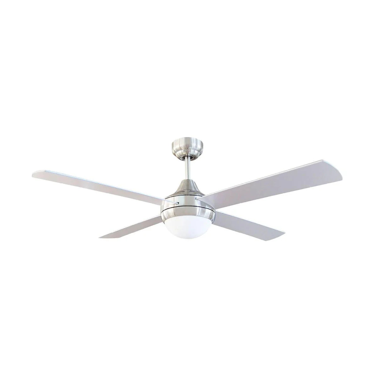Brilliant Tempo Plus 52'' AC 4-Blade Ceiling Fan with Light Black/ White/ Brushed Aluminium 30W 240V- 22279/05, 22279/06, 22279/13