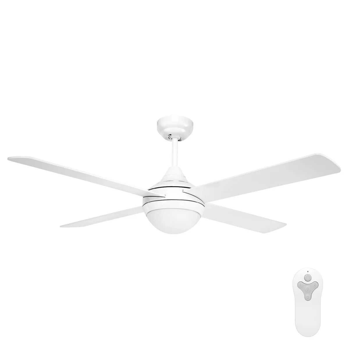 Brilliant Tempo Plus 52'' AC Ceiling Fan with Light and Remote White 65W 240V- 22279/05R