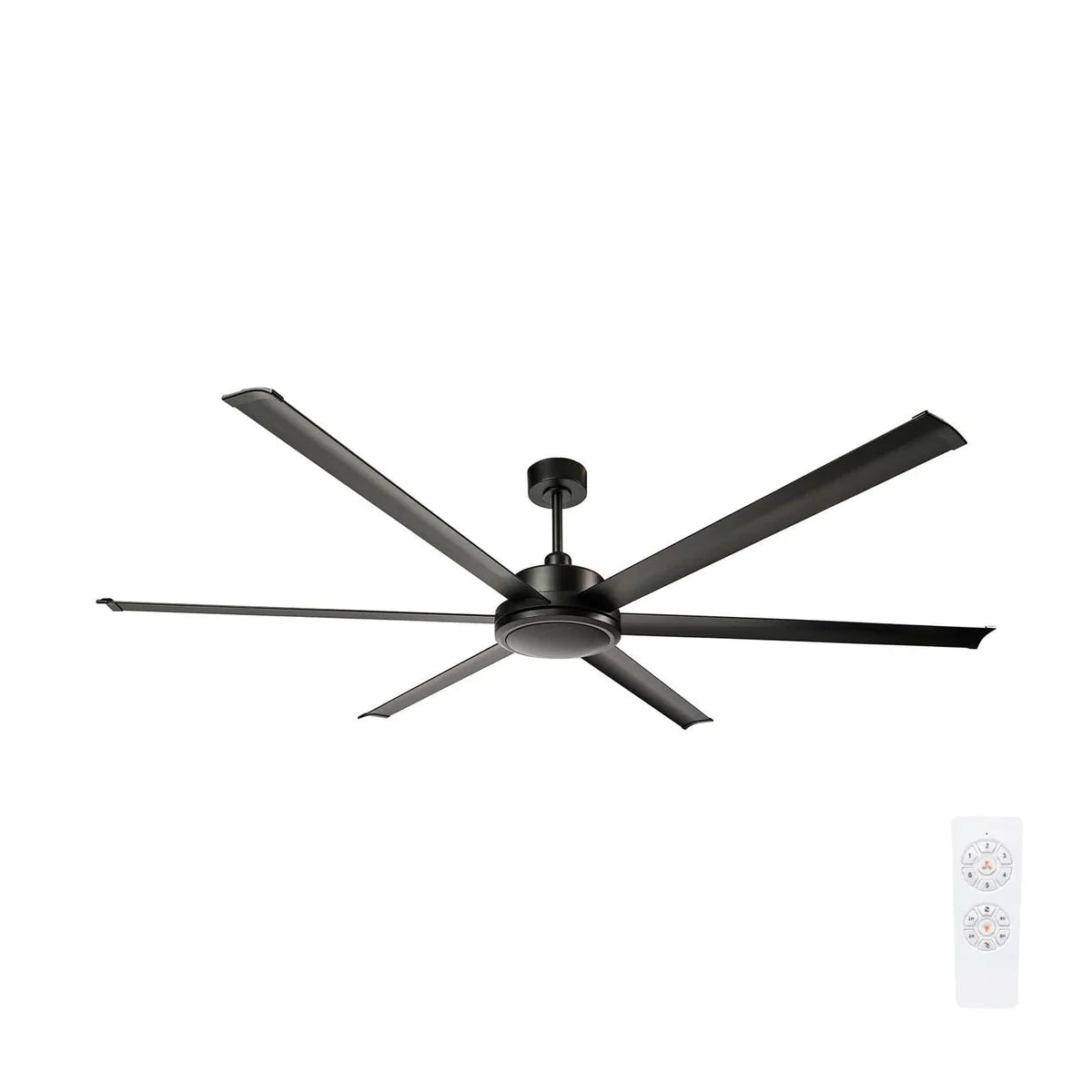 Brilliant Colossus 84" DC 6-Blade Ceiling Fan White/ Black/ Satin Nickel/ 60W 240V- 22319/05, 22319/06, 22319/13