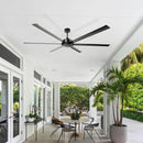 Brilliant Colossus 84" DC 6-Blade Ceiling Fan White/ Black/ Satin Nickel/ 60W 240V- 22319/05, 22319/06, 22319/13