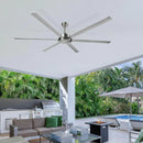 Brilliant Colossus 120" DC 6-Blade Ceiling Fan Satin Nickel 240V- 22677/13
