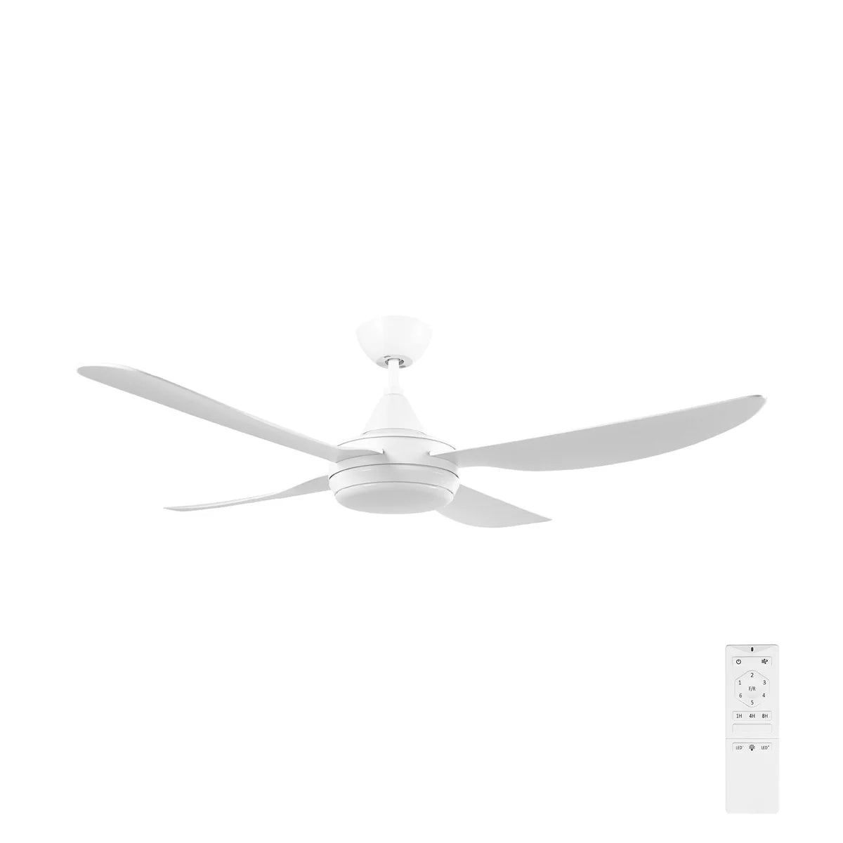 Brilliant Vector 56'' DC Ceiling Fan with Light Tri- Black/ White 40W 240V- 22697/06, 22697/05