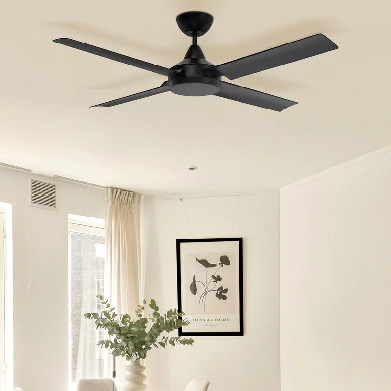 Brilliant 52” AC Cairns Ceiling Fan White/ Black 40W 240V- 22876/05, 22876/06