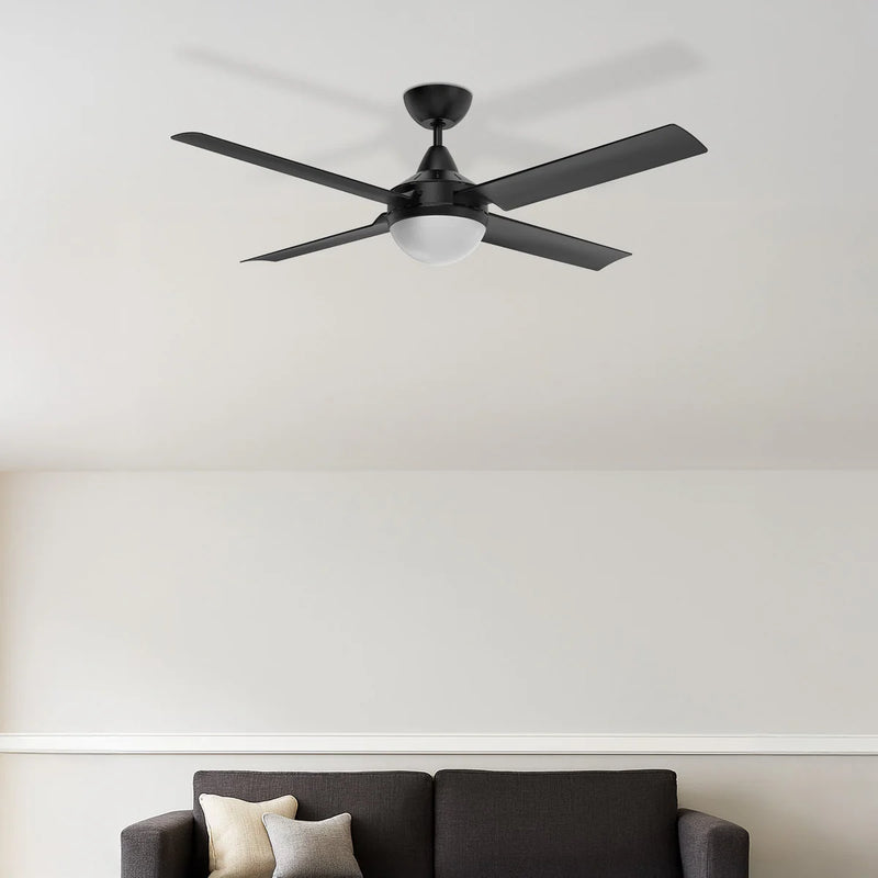 Brilliant 48” AC  With B22 Light Cairns Ceiling Fan Black/ White 40W 240V- 22878/06, 22878/07