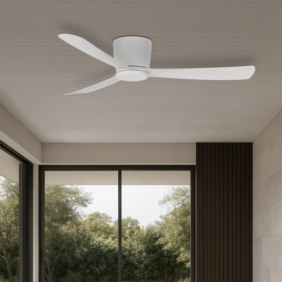 Brilliant 52" Costa 3-Blade Low Profile Ceiling Fan White 240V- 22945/05