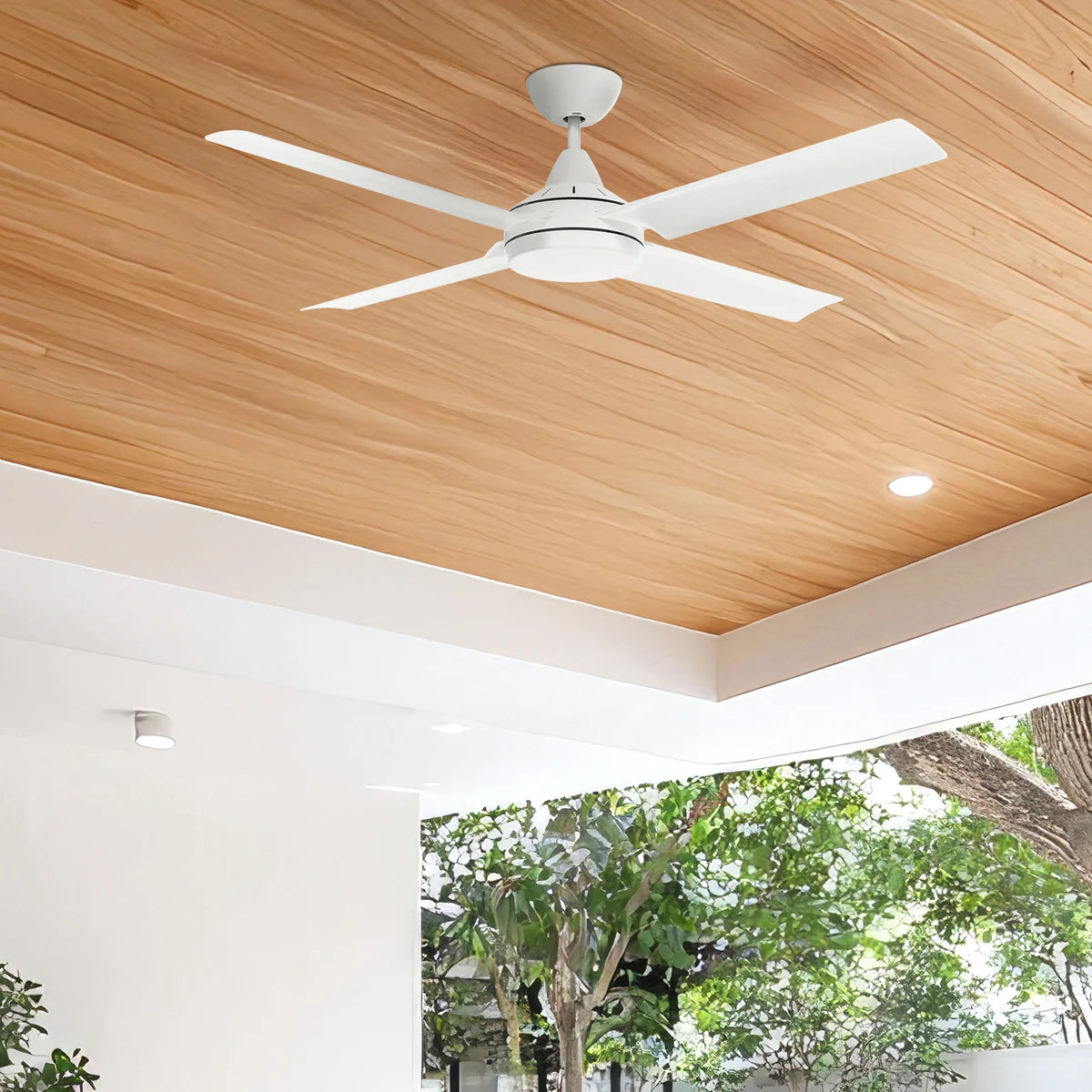 Brilliant Cairns 48" Ceiling Fan Matt Black/ Matt White 240V- 22970/06, 22970/05
