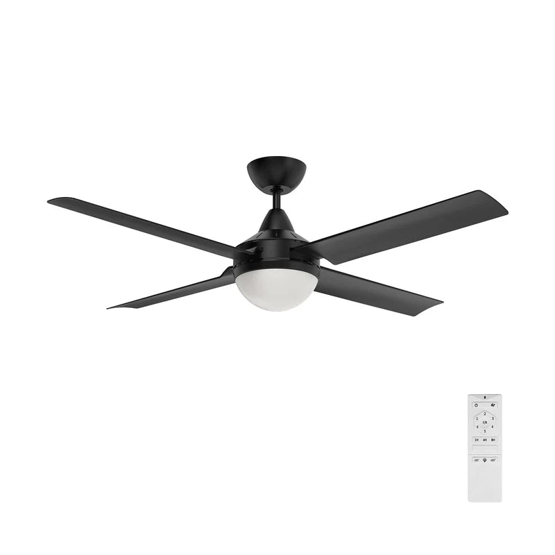 Brilliant Cairns 48" Ceiling Fan with Light Matt Black/ Matt White 2x40W 240V- 22974/06, 22974/05