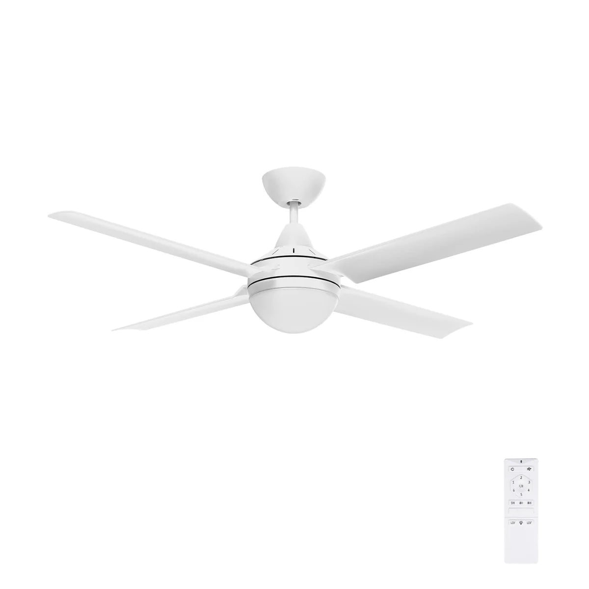 Brilliant Cairns 52" Ceiling Fan with Light Matt Black/ Matt White 2x40W 240V- 22976/06, 22976/05