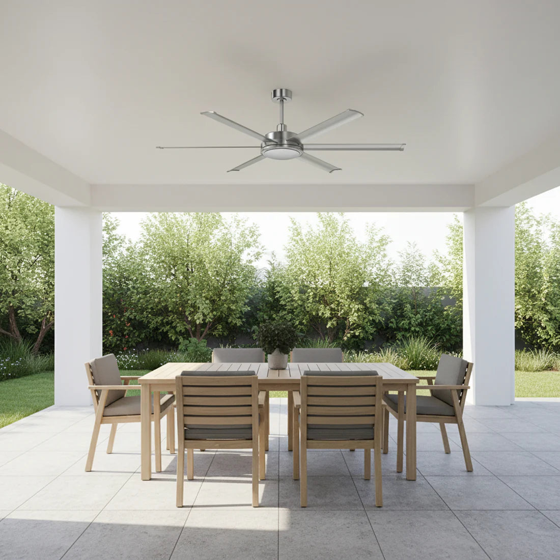 Brilliant 65" Colossus II 6-Blade Ceiling Fan Satin Nickel 60W 240V- 22986