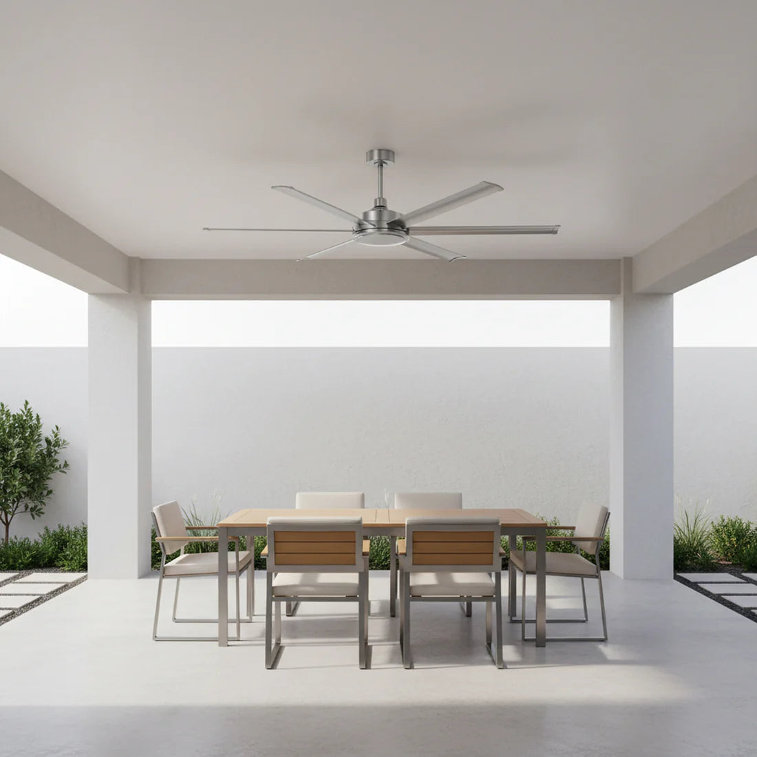 Brilliant 65" Colossus II 6-Blade Ceiling Fan Satin Nickel 60W 240V- 22986