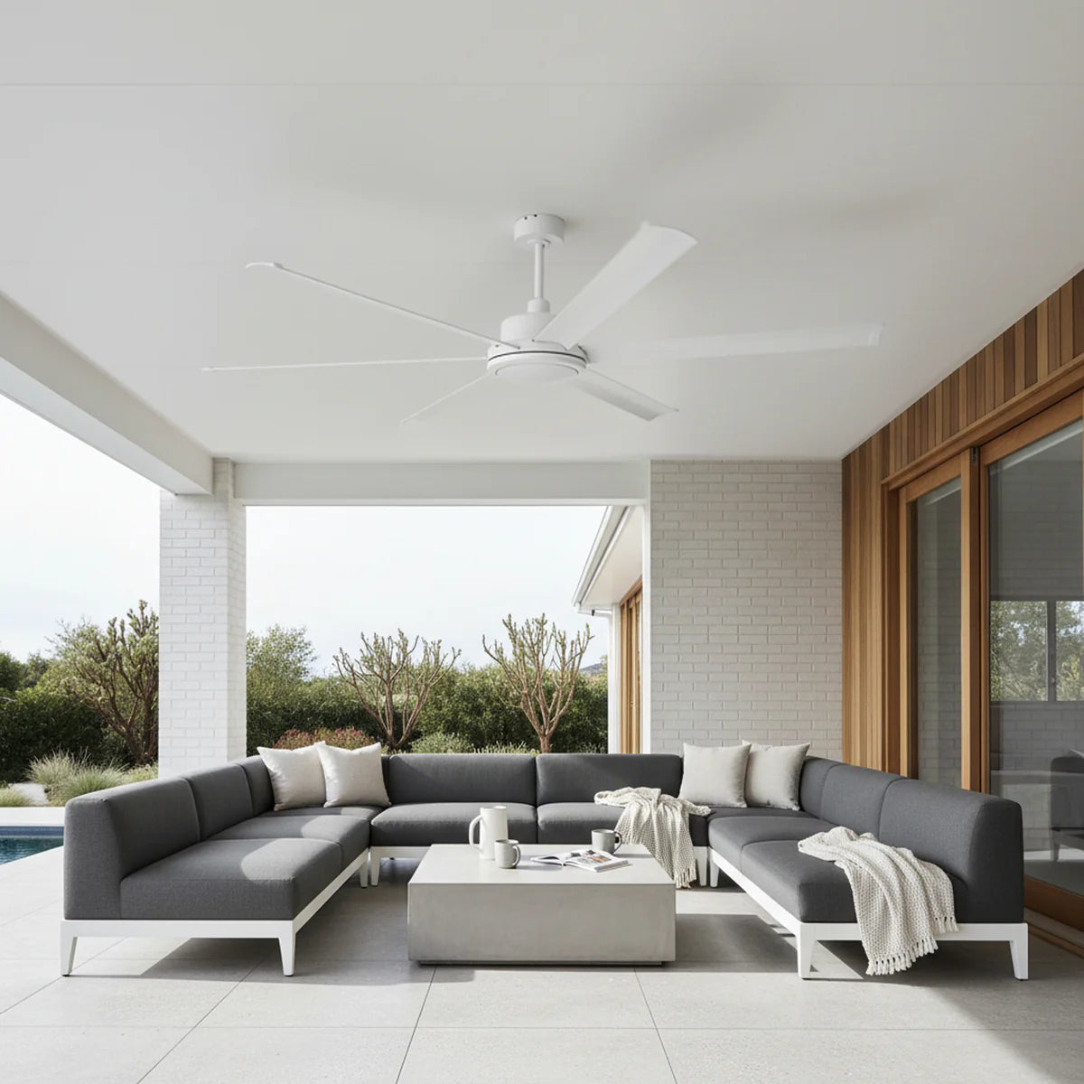 Brilliant 65" Colossus II 6-Blade Ceiling Fan White 60W 240V- 22979