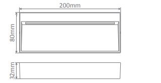 Domus Zeke-8 Rectangular Surface Mounted LED Exterior Step Lights 3000K 5000K White 8W 240V IP65 - 19716, 19717