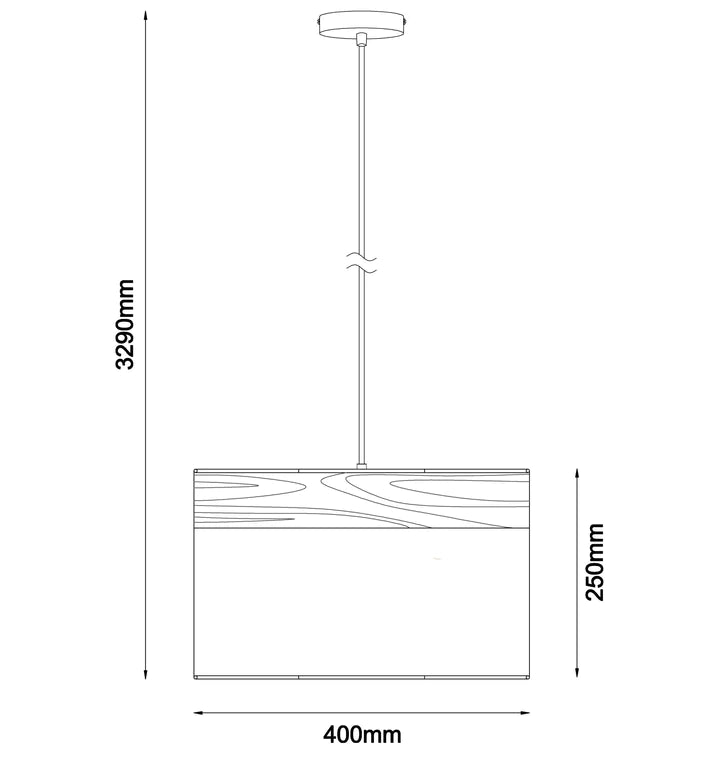 CLA TAMBURA: Scandinavian Large with Wood Trim Interior Pendant Black / White 220-240V - TAMBURA05, TAMBURA06 - CLA Lighting