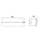 CLA OGATRI: Recessed Exterior Wall Lights Tri- Dark Grey 13W 240V IP65- OGATRI1