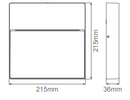 Domus Zeke-9 Square Surface Mounted Garden Step and Up Lights 3000K 5000K Black 9W 240V IP65 - 19516, 19517