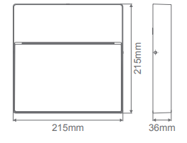 Domus Zeke-9 Square Surface Mounted Garden Step and Up Lights 3000K 5000K Black 9W 240V IP65 - 19516, 19517