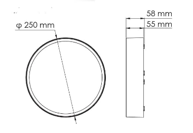 SAL COOPER II SE7181TC Exterior Wall Lights Tri - Black 12W 240V IP65 - SE7181TC/BK - SAL Lighting