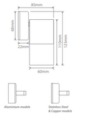 Domus Shadow 1 Light Fixed Wall Bracket Exterior Wall Lights Tri - 316 Stainless Steel 240V IP65 - SHADOW - Domus Lighting